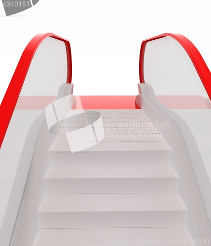 Image of Single escalator. 3d illustration