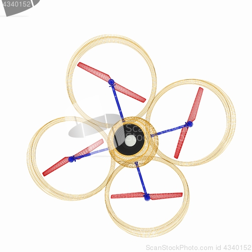 Image of Quadcopter Dron. 3d render