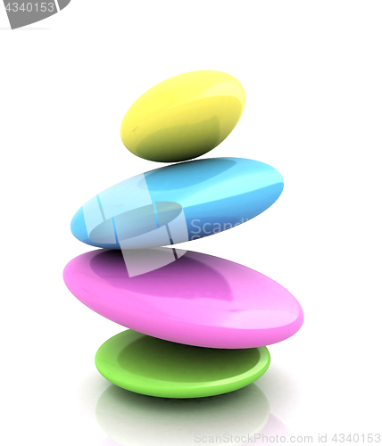Image of Spa stones. 3D illustration