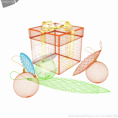 Image of colorful gift box concept. 3d illustration