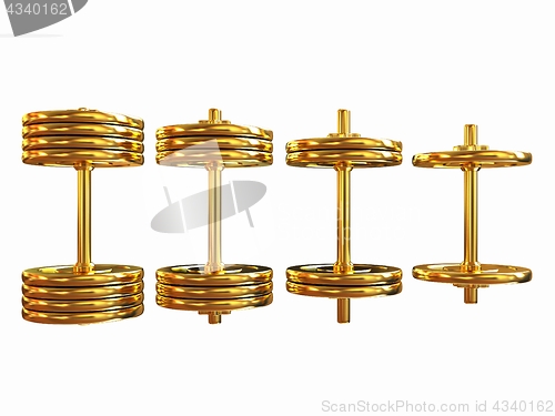 Image of dumbbells. 3d illustration