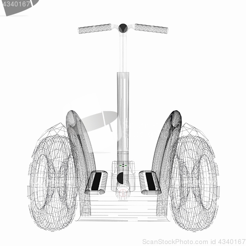 Image of Mini electrical and ecological transport on a white background. 