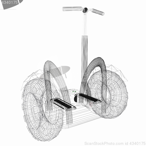 Image of Mini electrical and ecological transport on a white background. 