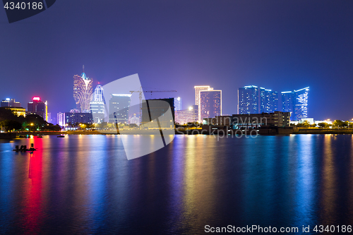 Image of Macau cityscape at night