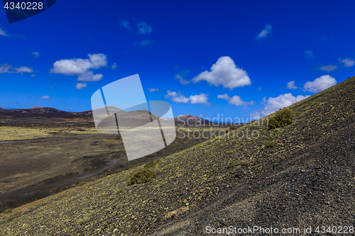 Image of Beautiful colors in the volcanic landscape of Lanzarote.