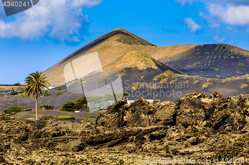 Image of Beautiful colors in the volcanic landscape of Lanzarote.