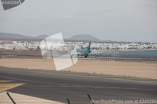 Image of ARECIFE, SPAIN - APRIL, 15 2017: AirBus A320 of Aer Lingus at La