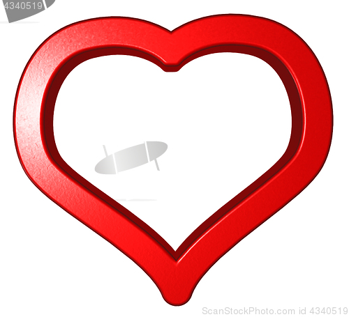 Image of heart symbol on white background - 3d rendering