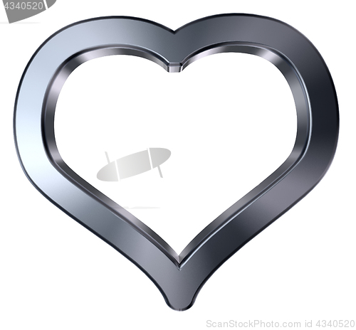 Image of heart symbol on white background - 3d rendering