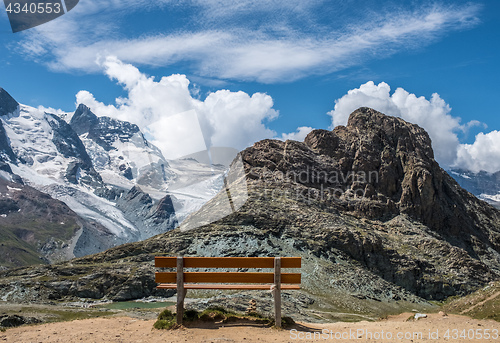 Image of Bench at a mountains