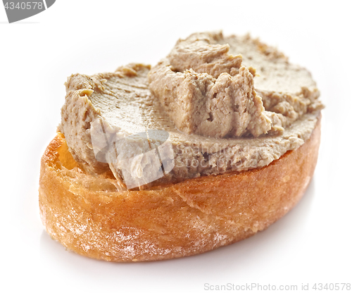 Image of toasted bread with homemade liver pate