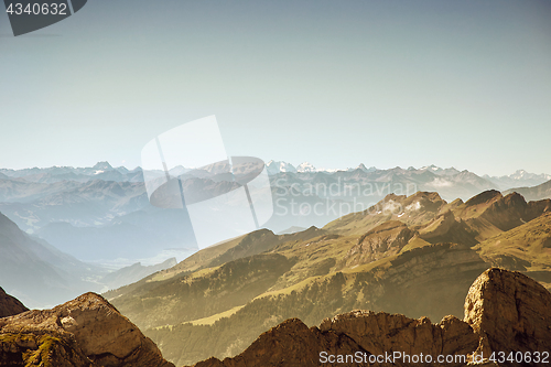 Image of Saentis Mountain landscape, Swiss Alps