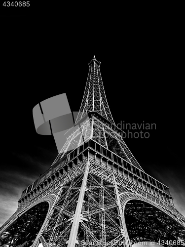 Image of View of the Eiffel tower in Paris.