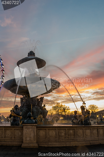 Image of Fountain at Place de la Concorde in Paris 