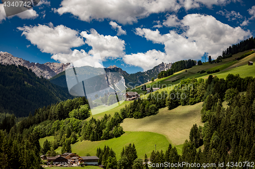 Image of Scenic view of the beautiful landscape in the Alps