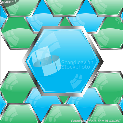 Image of Buttons blue and green colour