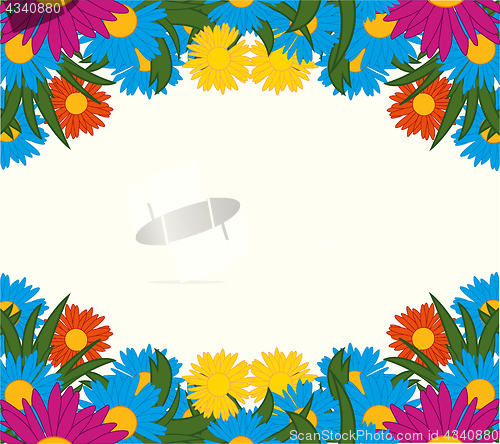 Image of Much varicoloured flowers background