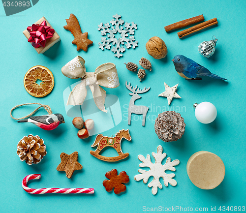 Image of various Christmas decorations