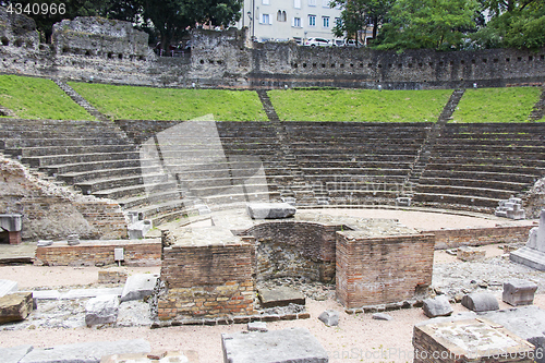 Image of Ruins of ancient Roman amphitheater in Trieste, Italy