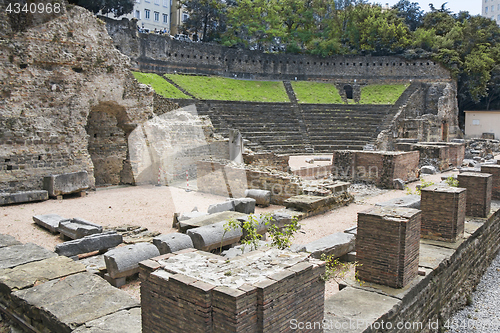 Image of Ruins of ancient Roman amphitheater in Trieste, Italy