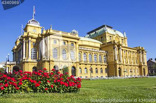 Image of Croatian national theater in Zagreb, Croatia