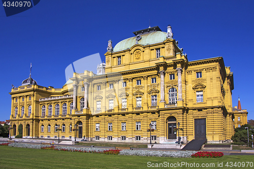 Image of Croatian national theater in Zagreb, Croatia