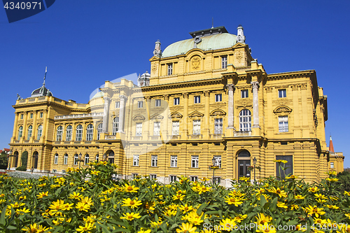 Image of Croatian national theater in Zagreb, Croatia