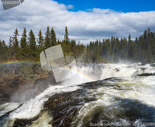 Image of Ristafallet waterfall in the western part of Jamtland is listed 