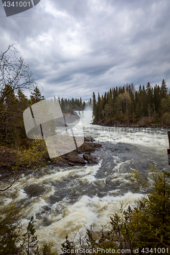 Image of Ristafallet waterfall in the western part of Jamtland is listed 