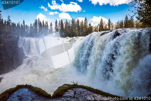 Image of Ristafallet waterfall in the western part of Jamtland is listed 