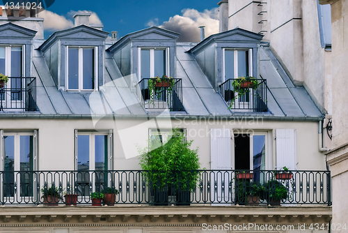 Image of House with an attic and balcony.