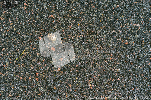 Image of Bump on wet asphalt.