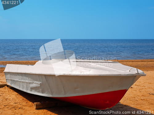 Image of Sea boat at beach
