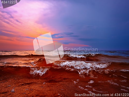 Image of sunset at the sea