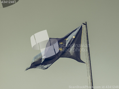 Image of Vintage looking EU flag