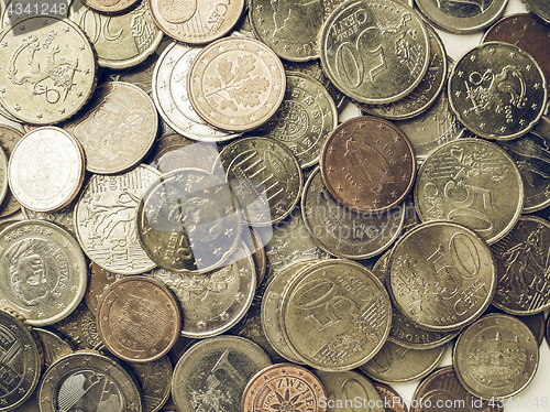 Image of Vintage Euro coins