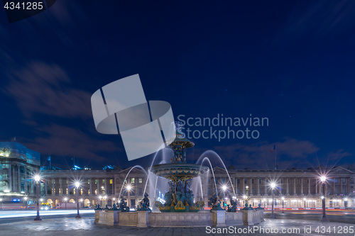 Image of Fountain at Place de la Concorde in Paris 