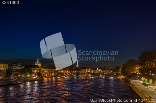 Image of View on Paris at night