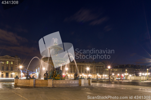 Image of Fountain at Place de la Concorde in Paris 