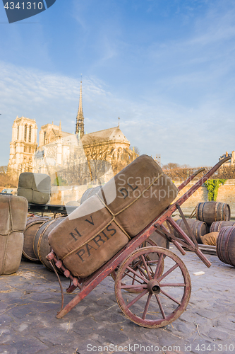 Image of Docks of Notre Dame Cathedral in Paris 