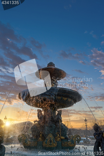 Image of Fountain at Place de la Concord in Paris 