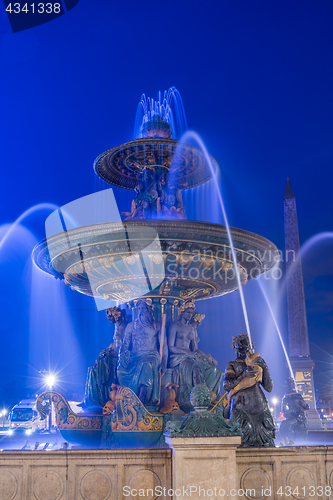 Image of Fountain at Place de la Concorde in Paris 