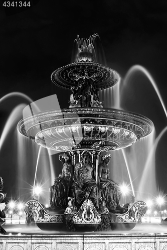 Image of Fountain at Place de la Concorde in Paris France 