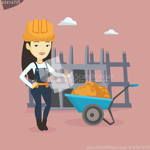 Image of Builder giving thumb up vector illustration.