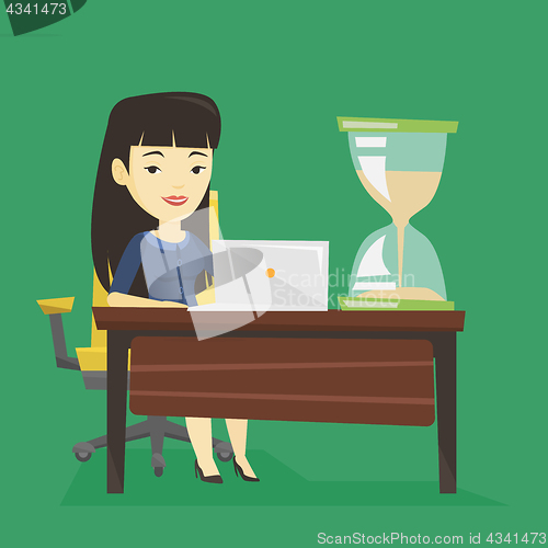 Image of Asian business woman working in office.