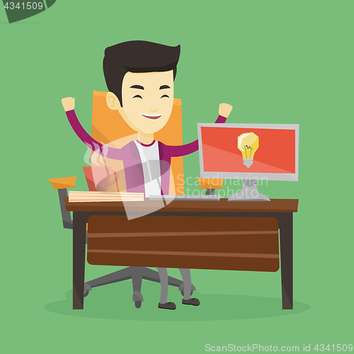 Image of Successful business idea vector illustration.