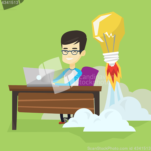 Image of Successful business idea vector illustration.