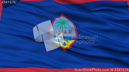 Image of Closeup Guam Flag, USA state