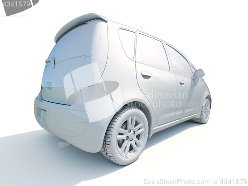 Image of 3d Car White Blank Template