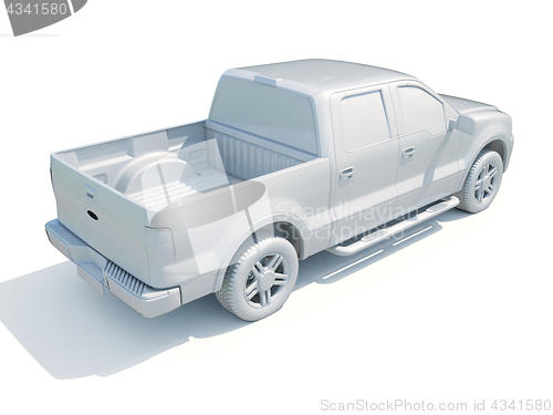 Image of 3d Car White Blank Template